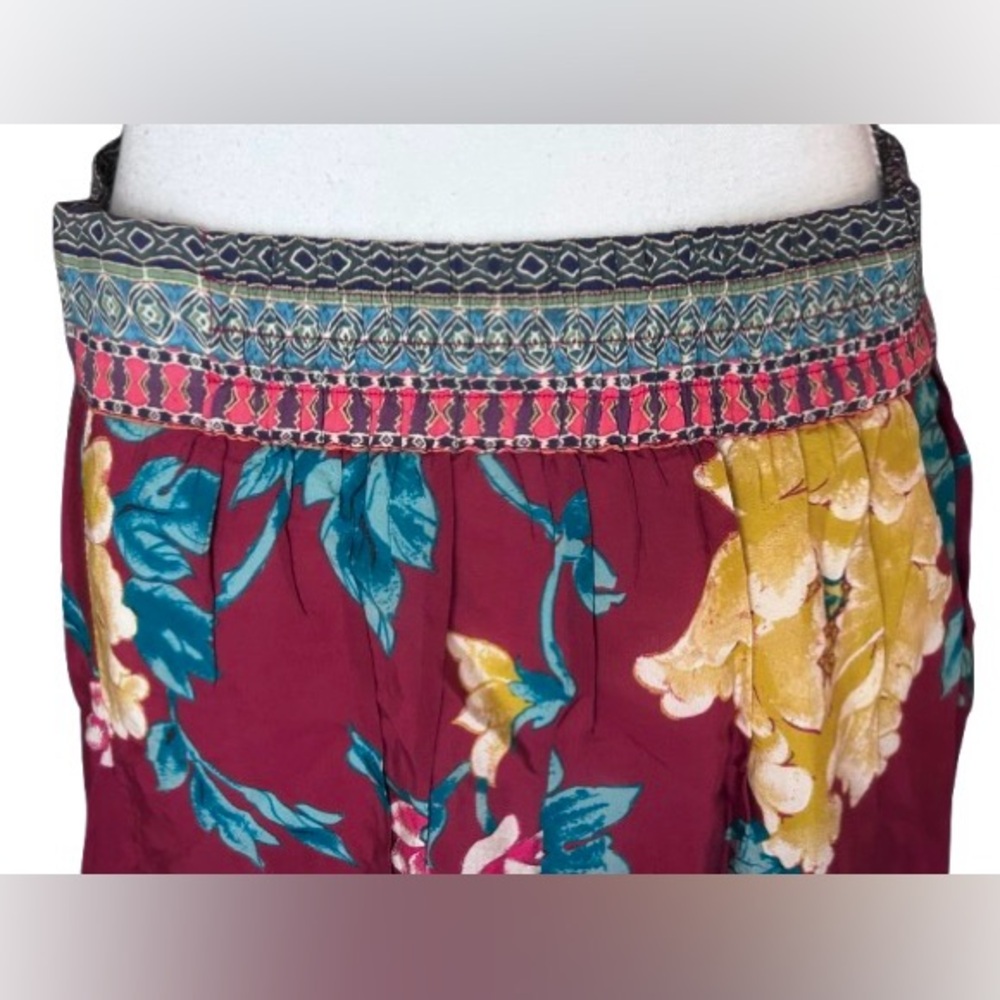 Sundance Skirt Small Floral Wrap Boho Midi Designer Green Pink Red Patterned - Picture 7 of 11